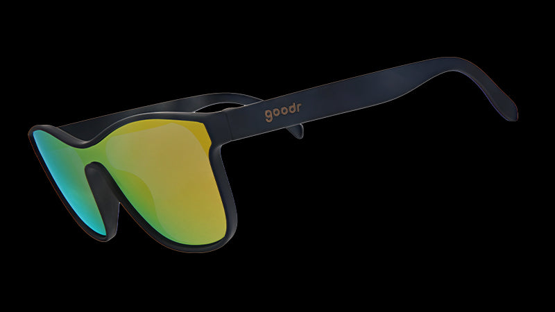 From Zero to Blitzed |gafas de sol negras de estilo futurista con lentes ámbar | gafas de sol goodr